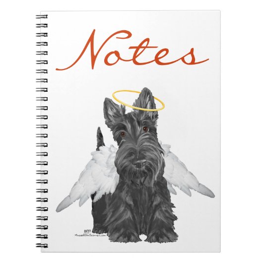 Kleine Scottie-engel Notitieboek (Voorkant)