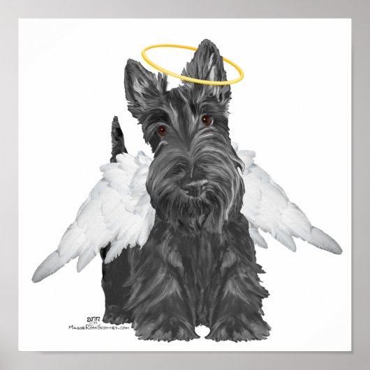 Kleine Scottie-engel Poster (Voorkant)