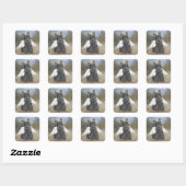 Kleine Scottie-engel Vierkante Sticker (Vel)