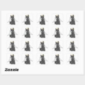 Kleine Scottie-engel Vierkante Sticker (Vel)