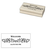 Kleine Scroll Rubber Stamp Rubberstempel (Gestempeld)