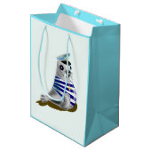 Kleine Seal Sailor Grappige Gift Bag Medium Cadeauzakje (Voorkant Gekanteld)