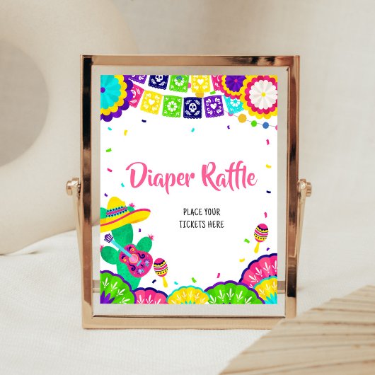 Kleine Senorita Baby shower Luier Raffle Poster