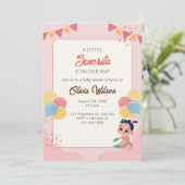 Kleine Senorita baby shower uitnodiging Fiesta (Staand voorkant)