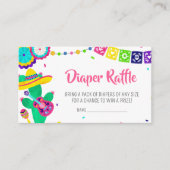 Kleine Senorita Fiesta Baby shower Luier Raffle Informatiekaartje (Voorkant)