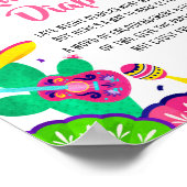 Kleine Senorita Fiesta Baby shower Luier Raffle Poster (Hoek)