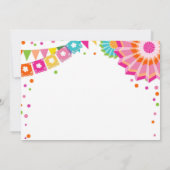 Kleine Senorita Fiesta Cactus Roze Eerste Verjaard Kaart (Achterkant)