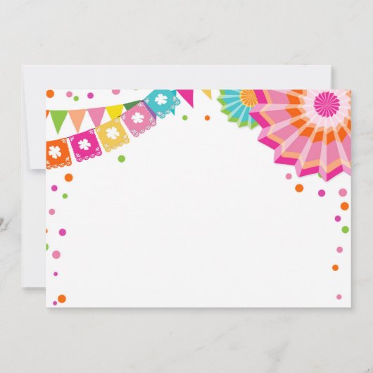 Kleine Senorita Fiesta Cactus Roze Eerste Verjaard Kaart (Achterkant)