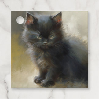 Kleine Shadow Black Kitten Gift Labels