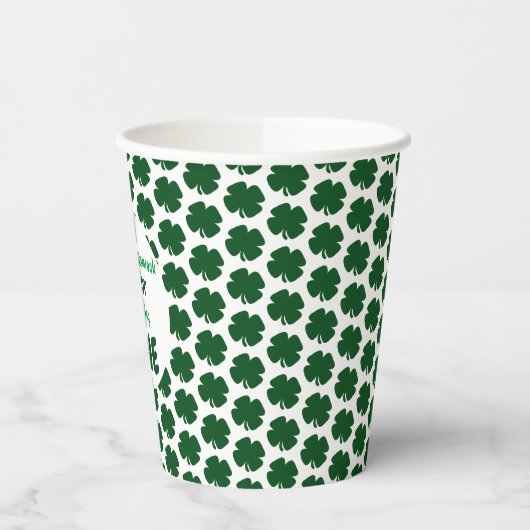 Kleine Shamrock 1st Birthday Paper Cups Papieren Bekers (Links)