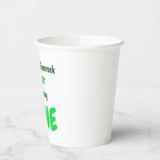 Kleine Shamrock 1st Birthday Paper Cups Papieren Bekers (Links)