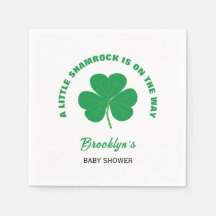 Kleine Shamrock Baby Shower Iers Wit en Groen