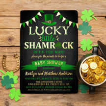 Kleine Shamrock St. Patrick's Day Baby Shower Echt