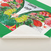 Kleine Sherpa fleece deken Komkommer (3/4)