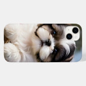 Kleine Shih Tzu Puppymand Bloemen Case-Mate iPhone Case (Achterkant (horizontaal))