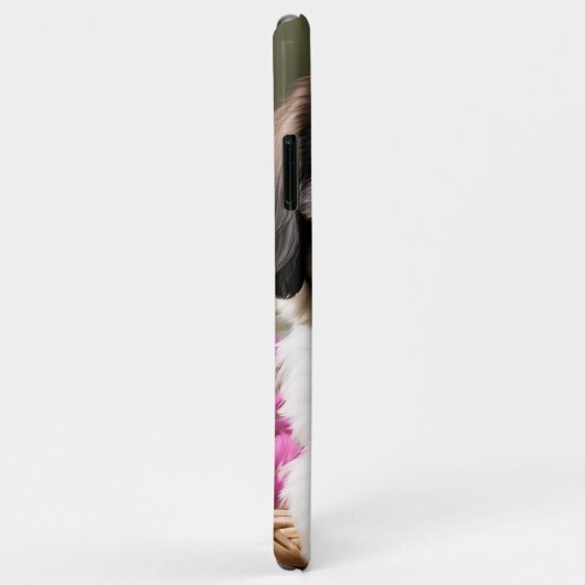 Kleine Shih Tzu Puppymand Bloemen Case-Mate iPhone Case (Achterkant/rechts)