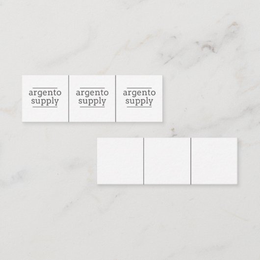 Kleine sieraden Labels-aanpassen met uw Logo Mini Visitekaartje (Voorkant / Achterkant)