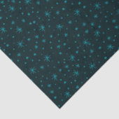 Kleine sierlijke blauwe sneeuwvlokken Kerstmis Tissuepapier (Detail)