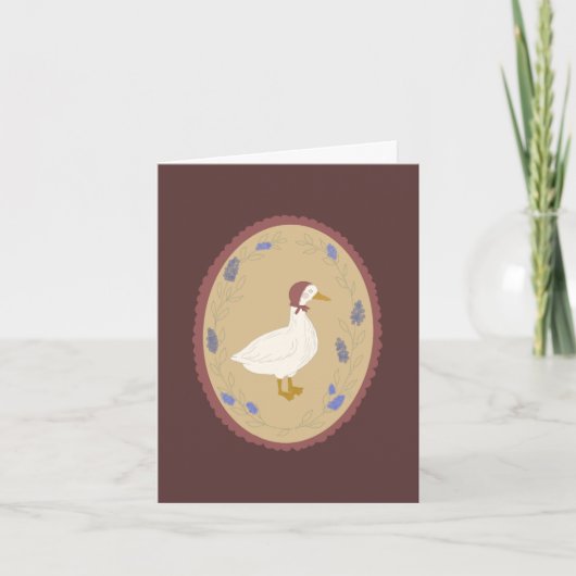 Kleine sierlijke ganzenkaart kaart (Voorkant)