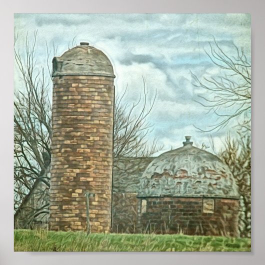 Kleine Silo, Grote Silo Poster (Voorkant)