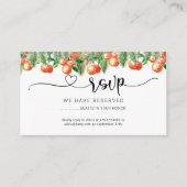 Kleine sinaasappel RSVP-bijsluitkaart Informatiekaartje (Voorkant)