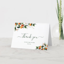 kleine sinaasappels van citrusvruchten dank je wel bedankkaart