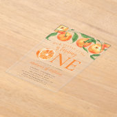 Kleine Sinaasappels van de Waterverf van de Cutie  Acryl Uitnodigingen (Laagn)