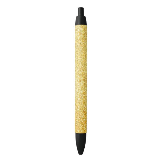 Kleine Sjabloon Gold Glitter Modern Elegant Black Zwarte Inkt Pen (Voorkant Verticaal)