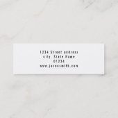 Kleine skinny piano muziek mini visitekaartje (Achterkant)