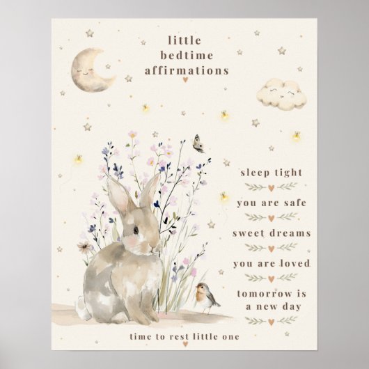 Kleine slaap affirmations poster (Voorkant)