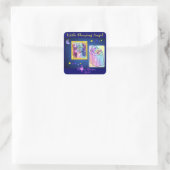 Kleine Slaapende Engel-Stickers Vierkante Sticker (Tas)