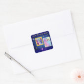 Kleine Slaapende Engel-Stickers Vierkante Sticker (Envelop)