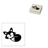 Kleine slaapvos rubberstempel (Gestempeld)