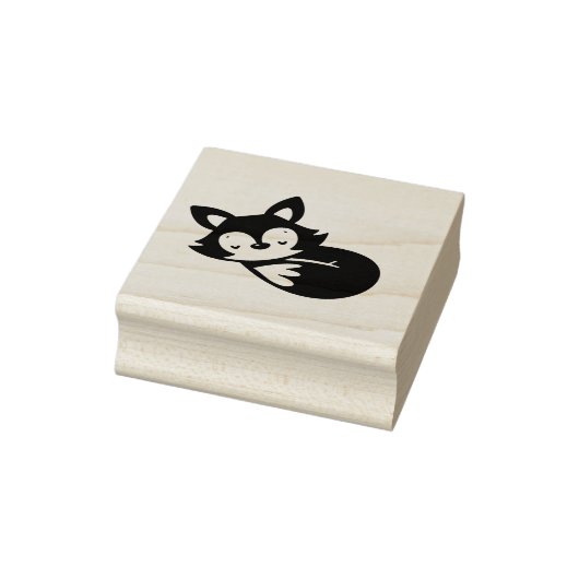 Kleine slaapvos rubberstempel (Stempel)