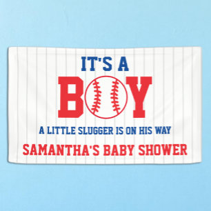 Kleine Slager Honkbal Jongen Baby Shower Spandoek