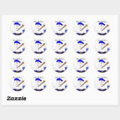 Kleine Slagman Sneeuwman Ronde Sticker (Vel)