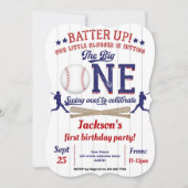 Kleine slak, Honkbal, Jongen, Eerste verjaardag Kaart (Voorkant)