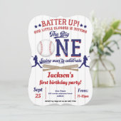 Kleine slak, Honkbal, Jongen, Eerste verjaardag Kaart (Staand voorkant)