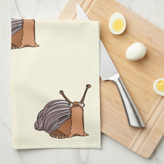 Kleine slak - theedoek (Quarter Fold)