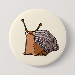 Kleine slakkenButton - Uw kleur - Tekst Ronde Button 7,6 Cm