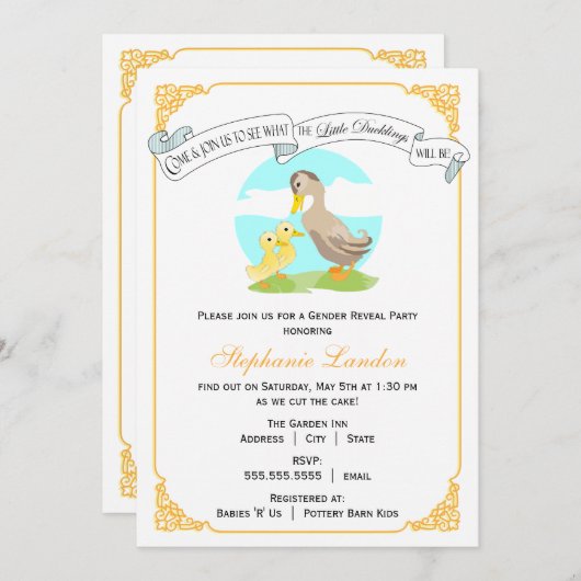 Kleine slangen | Baby shower met tweeslachtig gesl Kaart (Voorkant / Achterkant)