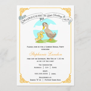 Kleine slangen   Baby shower met tweeslachtig gesl Kaart