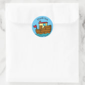 Kleine sleepboot bedankt ronde sticker (Tas)