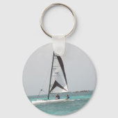 Kleine Sleutelhanger van Catamaran Sailboat (Voorkant)