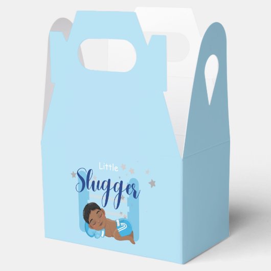 Kleine sloddervos baby bedankdoosjes (Geopend)