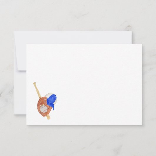 Kleine sloeber honkbal waslijn dank u nota (Achterkant)