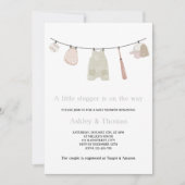 Kleine sloeber op weg honkbal Baby shower Kaart (Voorkant)