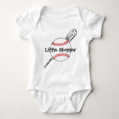Kleine Slugger Baseball Baby Romper (Voorkant)
