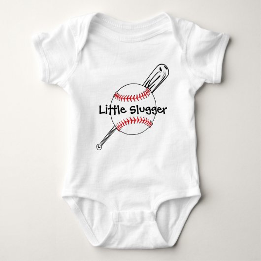 Kleine Slugger Baseball  Baby Romper (Voorkant)