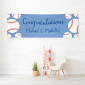Kleine Slugger Baseball Baby shower Banner (Insitu)